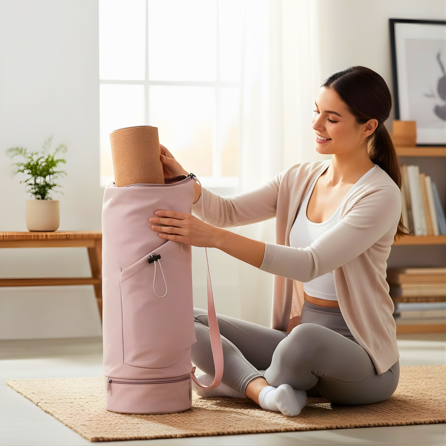 Yogamattenbeutel mit Nassfach – Alles sauber verstaut, überall dabei