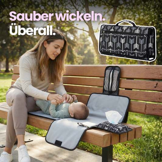 3-in-1 Wickelunterlage für unterwegs – Sauber wickeln, überall