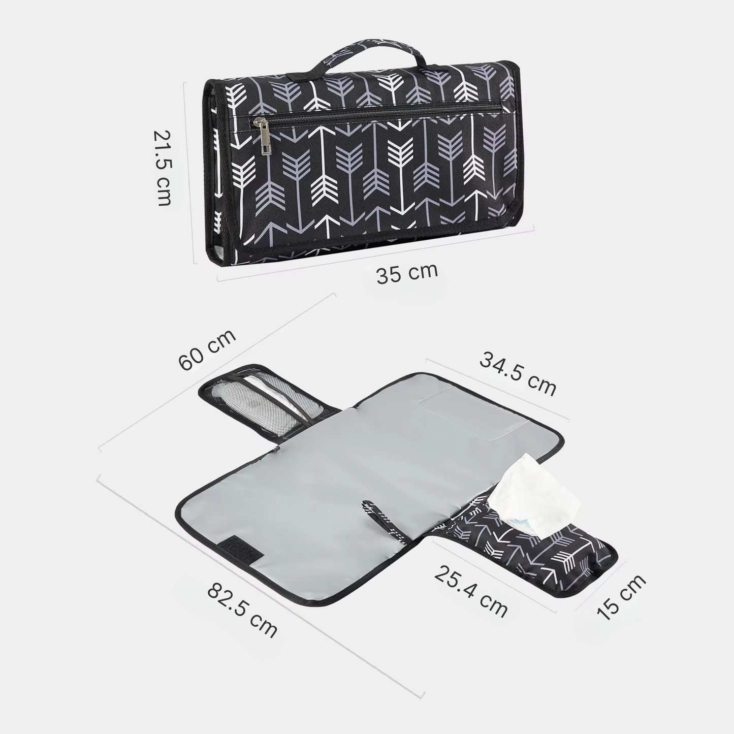 3-in-1 Wickelunterlage für unterwegs – Sauber wickeln, überall